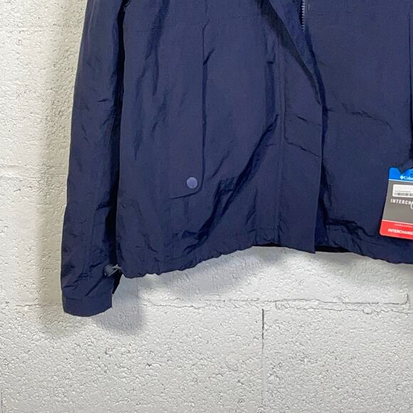 Columbia W Laurelwoods II Interchange Hooded Jacket Navy XS - Picture 3 of 11